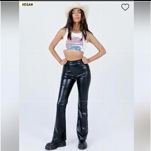 Princess Polly Braden Pant black (vegan) size 2 perfect condition worn once